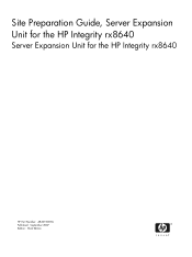 HP Integrity rx8640 Site Preparation Guide, Third Edition - HP Integrity rx8640 Server Expansion Unit