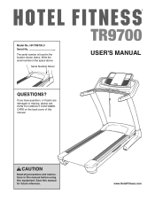 HealthRider Hotel Fitness Tr9700 Treadmill English Manual