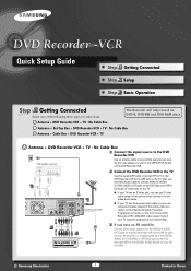 Samsung DVD-VR300 Quick Guide (easy Manual) (English)