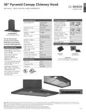 Bosch HCP86641UC Product Spec Sheet