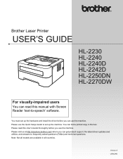 Brother International HL-2240D Users Manual - English