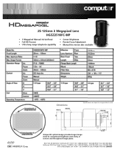 Ganz Security HG5Z2518FC-MP Specifications