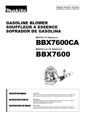 Makita BBX7600 Owners Manual