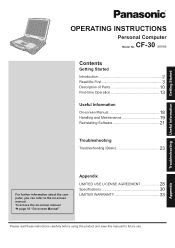 Panasonic CF-30KCP542M Operating Instructions