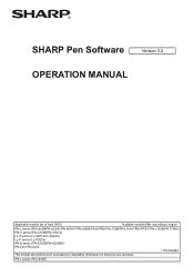 Sharp PN-L501C Pen Software Operation Manual