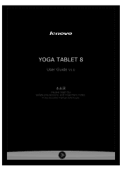 Lenovo Yoga 8 (English) User Guide (WLAN) - Yoga Tablet 8