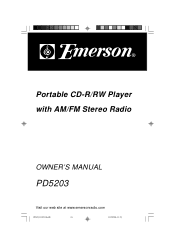 Emerson PD5203 Owners Manual