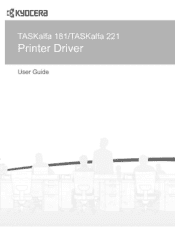 Kyocera TASKalfa 221 181/221 Print Driver User Guide