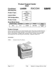 Ricoh FAX1180L Support Guide