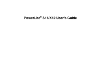 Epson PowerLite S11 User's Guide