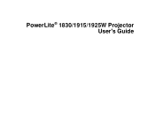 Epson PowerLite 1915 User's Guide