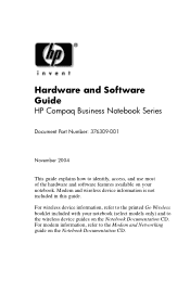 HP Nx9600 Hardware and Software Guide