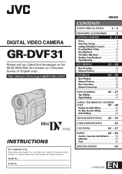JVC GR-DVF31 Instruction Manual