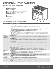 KitchenAid KFGC506JSS Quick Reference Sheet