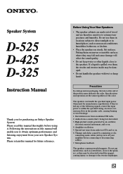 Onkyo CS-525 D-525 User Manual English