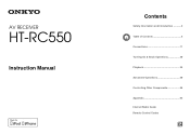 Onkyo HT-RC550 Owners Manual -English