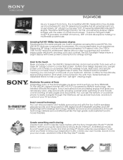 Sony SVL24145CXB Marketing Specifications