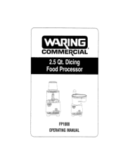 Waring FP1000 Instruction Manual