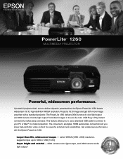 Epson PowerLite 1260 Product Brochure