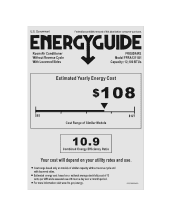 Frigidaire FFRA1211U1 Energy Guide