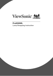 ViewSonic Pro9520WL - 1280 x 800 Resolution 5 200 ANSI Lumens 1.32 - 2.24:1 Throw Ratio Lamp Swapping Instruction