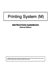 Kyocera KM-1810 Print System M Installation Handbook (Setup)