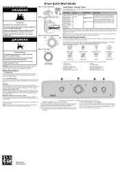 Maytag MEDC465H Quick Reference Sheet