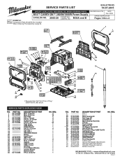Milwaukee Tool 2845-20 Service Parts List