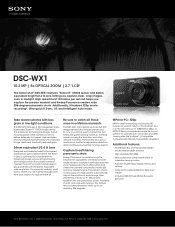 Sony DSC-WX1/B Marketing Specifications
