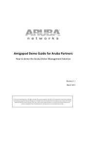 Dell PowerConnect W Clearpass 100 Software Demo Guide for Aruba Partners