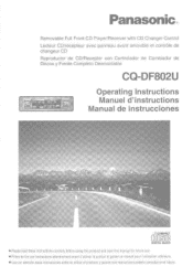 Panasonic CQDF802U CQDF802U User Guide