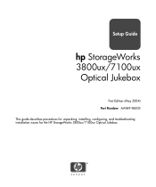 HP StorageWorks 1000ux HP StorageWorks 3800ux/7100ux Optical Jukebox Conversion Guide (AA969-96003, May 2004)