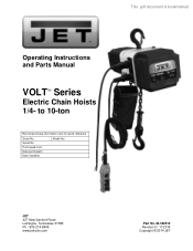 JET Tools 1PH/3PH User Manual