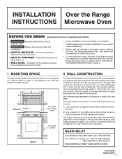 Electrolux EI30MH55GZ Installation Instructions
