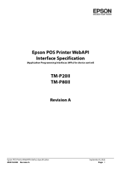 Epson Mobilink TM-P80II Plus Epson POS Printer WebAPI Interface Specification