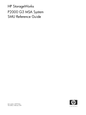 HP StorageWorks P2000 HP StorageWorks P2000 G3 MSA System SMU Reference Guide (500911-003, February 2010)