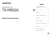 Onkyo TX-NR626 Owner's Manual Spanish