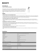 Sony IER-H500A Marketing Specifications Black model