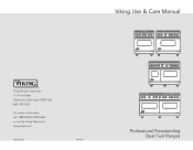 Viking VDSC548 Use and Care Manual