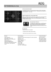 AEG HG775450VB Specification Sheet