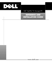 Dell OptiPlex E1 Low-Profile Reference and Installation Guide