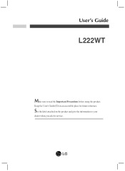 LG L222WT-BF Owner's Manual (English)