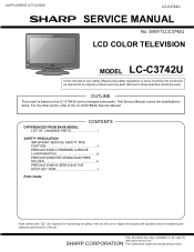 Sharp LC-C3742U Service Manual