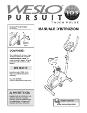 Weslo Pursuit 103 Bike Italian Manual