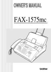 Brother International IntelliFax-1575MC Users Manual - English