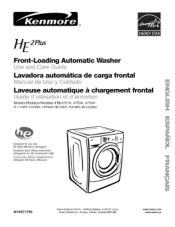 Kenmore 4753 Use and Care Manual