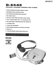Sony D-E445 Marketing Specifications