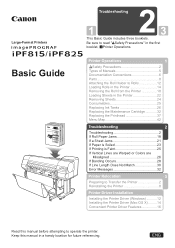 Canon imagePROGRAF iPF815 iPF815/iPF825 Basic Guide No.2