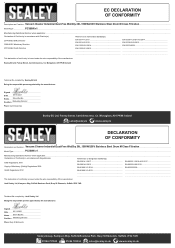 Sealey PC380M Declaration of Conformity