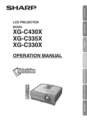 Sharp XG-C335X XG-C330X , XG-C335X , XG-C430X Operation Manual